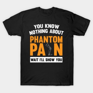 Leg Prosthetic Amptuee and Amputation Awareness Limb Joke T-Shirt